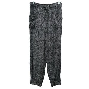 Royalty for Me Women’s‎ Black Patterned Drawstring Jogger Pants  Sz L